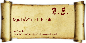 Nyulászi Elek névjegykártya